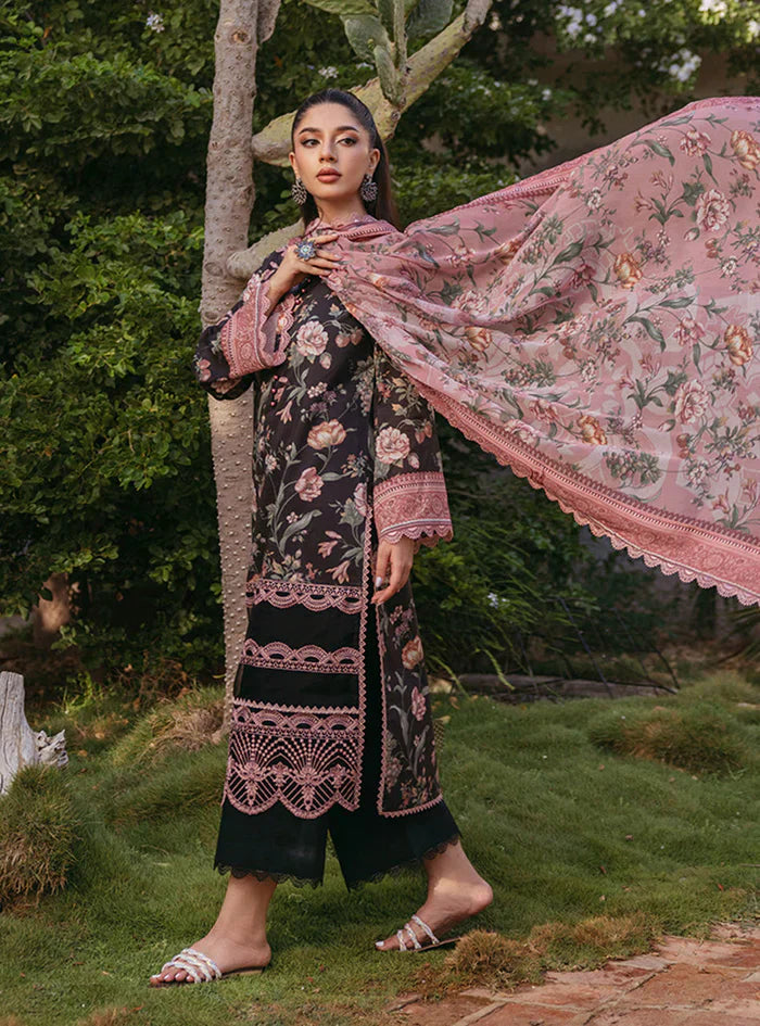3PC Lawn Printed Shirt With Digital Printed Dupatta-1619 -fashion