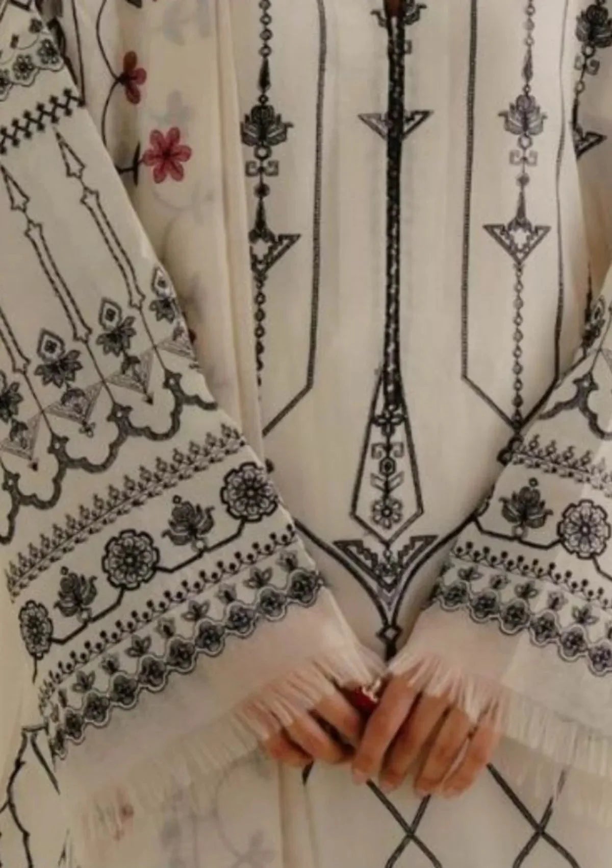 Lawn-3PC Embroidered Shirt with Digital Printed Jacquard Dupatta- 1383 -fashion