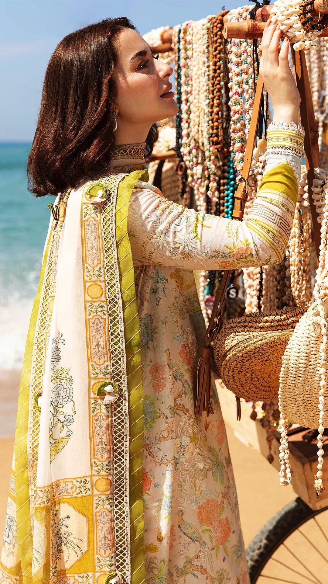 3PC-Printed Lawn Shirt With Voile Printed Dupatta-1545 -fashion