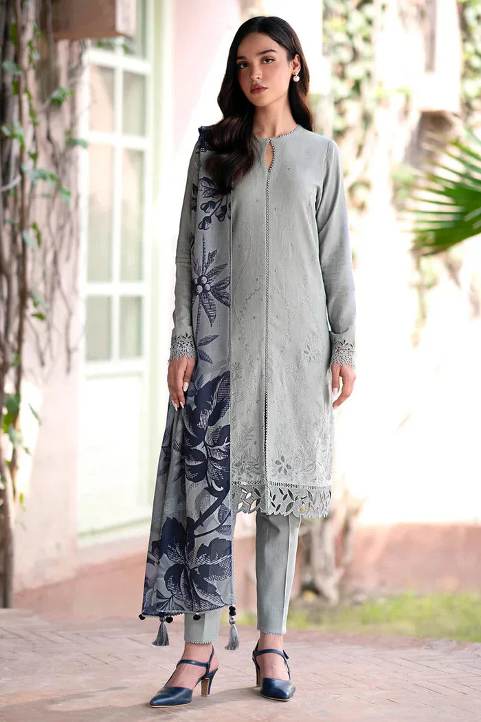 Lawn-3PC Embroidered Shirt with Digital Printed Jacquard Dupatta-1181 -fashion