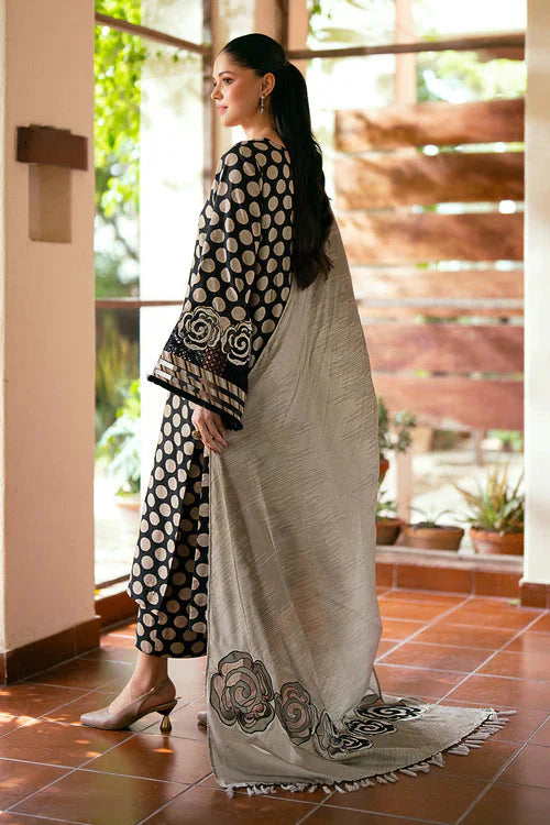 3PC Lawn Printed Shirt With Voile Printed Dupatta-1512 -fashion