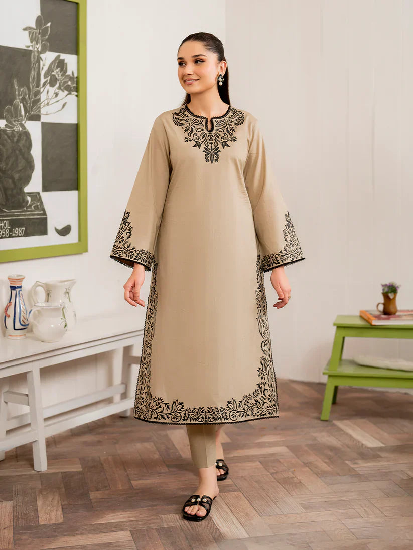3PC Lawn Embroidered Shirt With Printed Dupatta-1150 -fashion