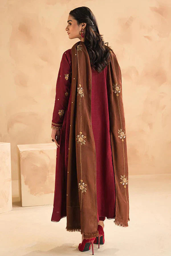 Lawn 3PC Embroidered With Lawn Embroidered Dupatta-1030 -fashion