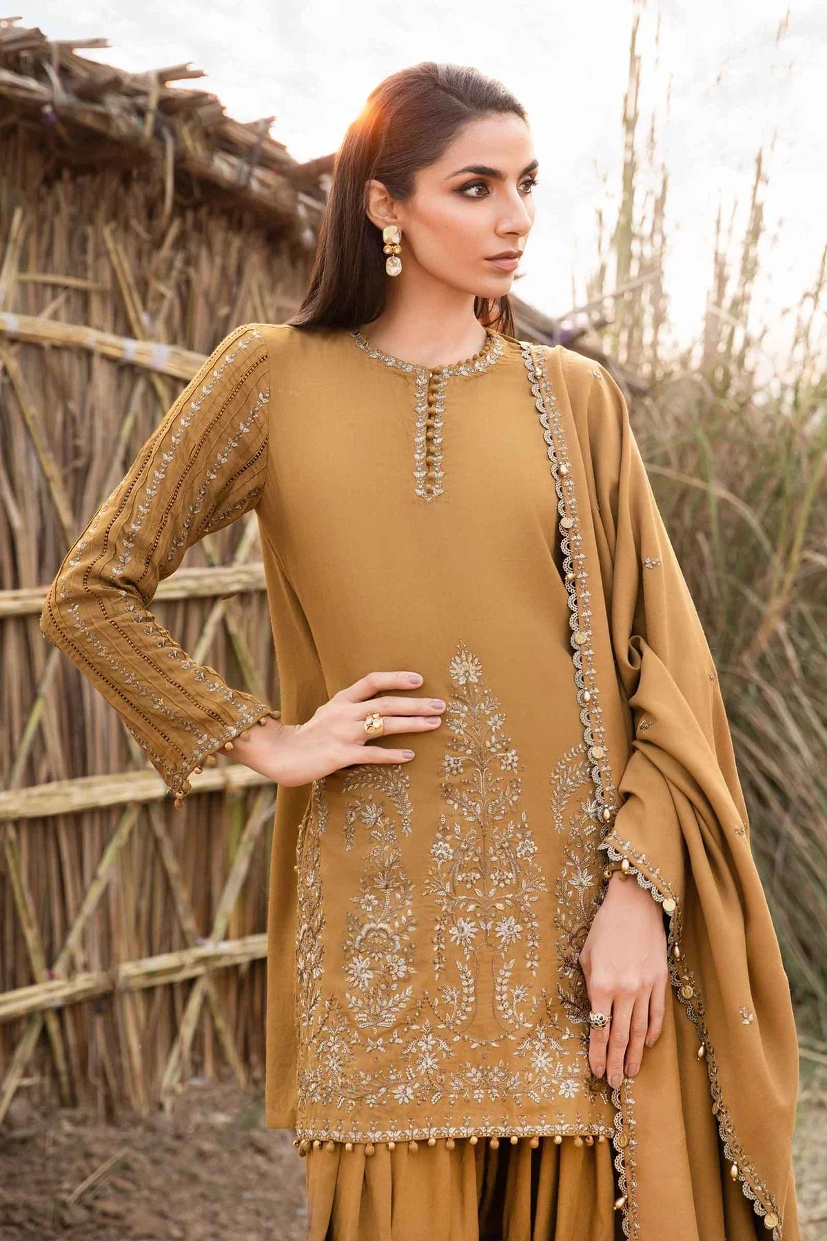 LAWN 3PC EMBROIDERED WITH EMBROIDERED DUPATTA-1076 -fashion