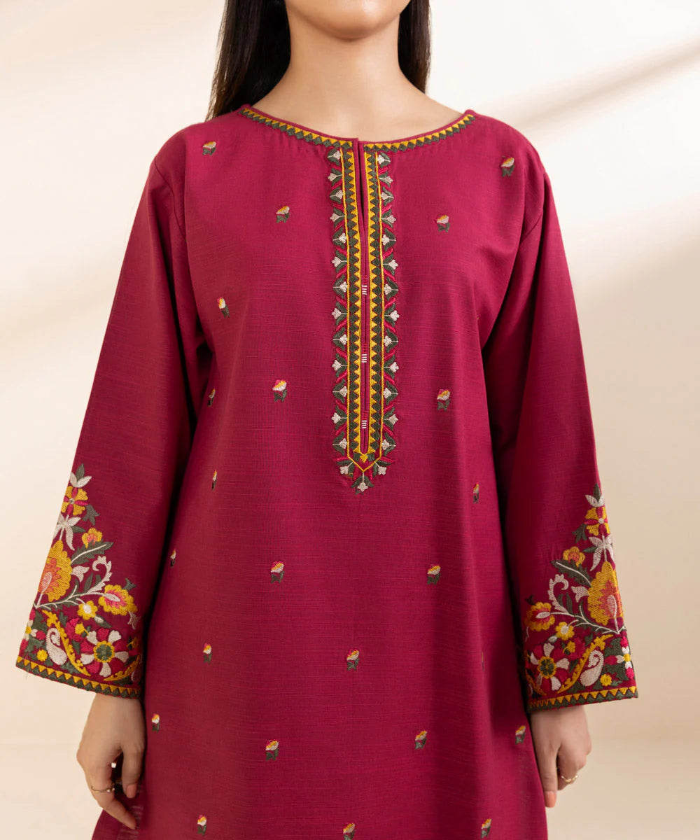 Lawn 3PC Embroidered Shirt with Digital Printed Dupatta-1237 -fashion