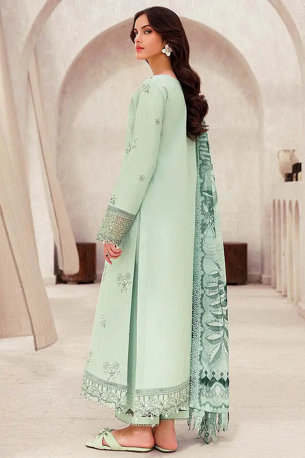 Lawn-3PC Embroidered Shirt with Digital Printed Jacquard Dupatta- 1352 -fashion