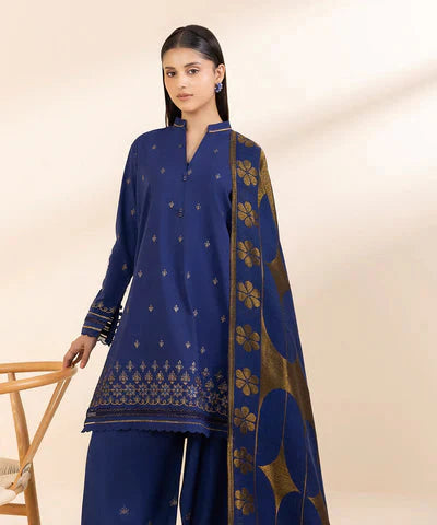 Lawn-3PC Embroidered With Digital Printed Dupatta- 1001 -fashion