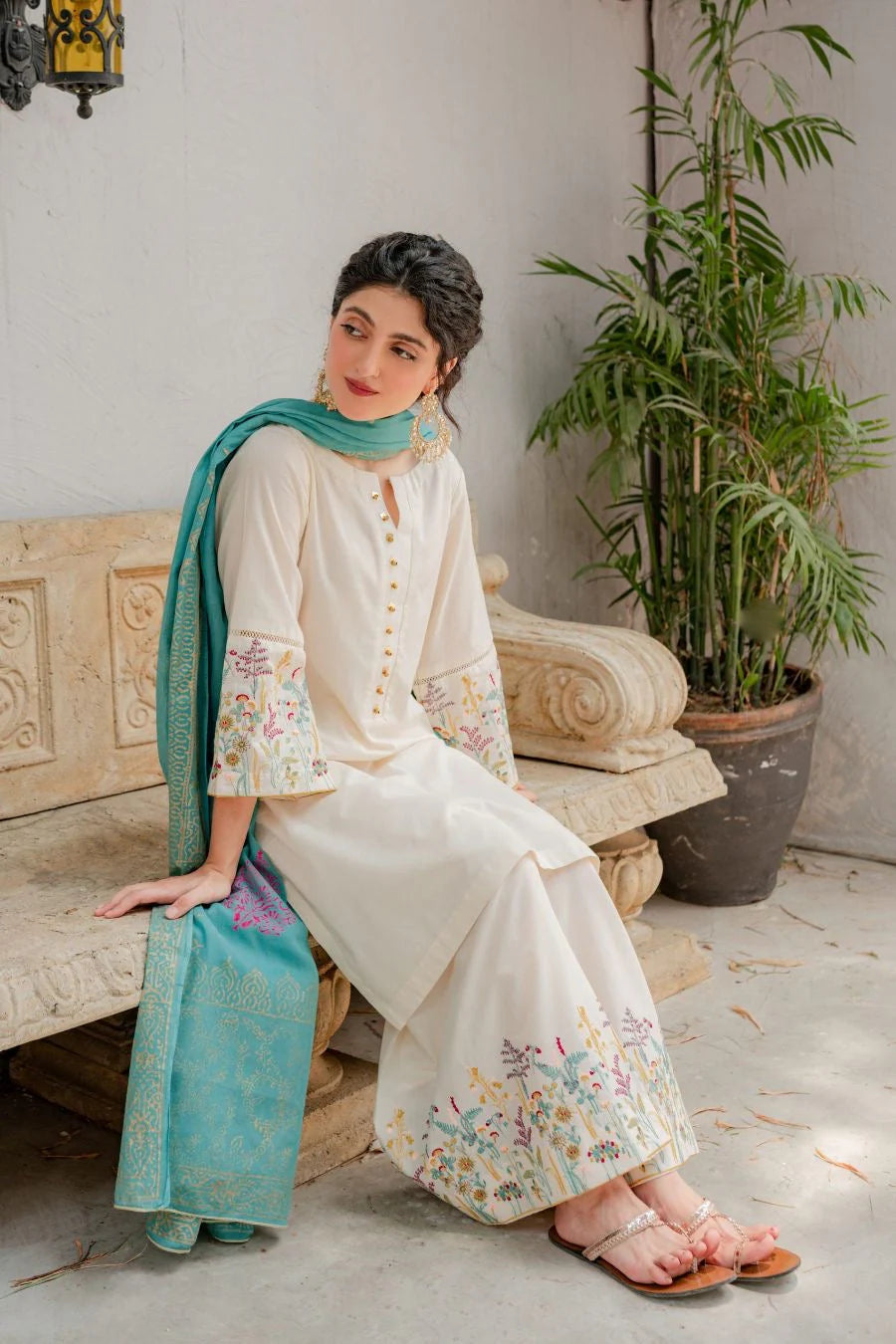 Lawn 3PC Embroidered-1029 -fashion