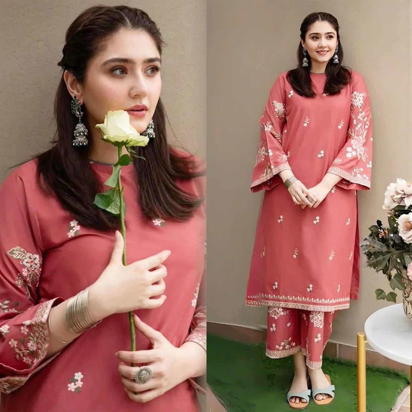 URGE Lawn 2PC EMBROIDERED SHIRT AND TROUSER-1012 -fashion