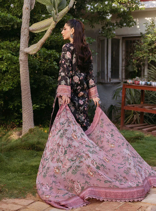 3PC Lawn Printed Shirt With Digital Printed Dupatta-1619 -fashion