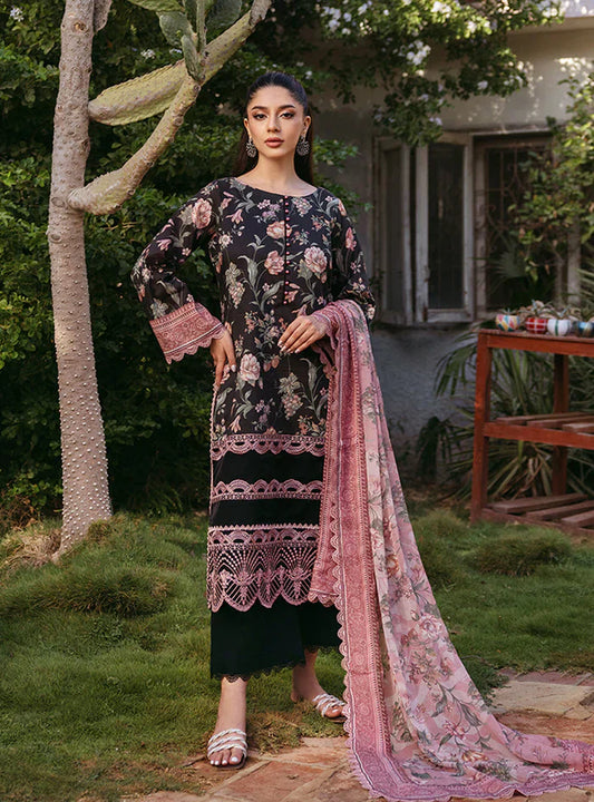 3PC Lawn Printed Shirt With Digital Printed Dupatta-1619 -fashion