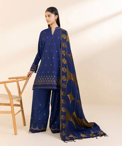 Lawn-3PC Embroidered With Digital Printed Dupatta- 1001 -fashion