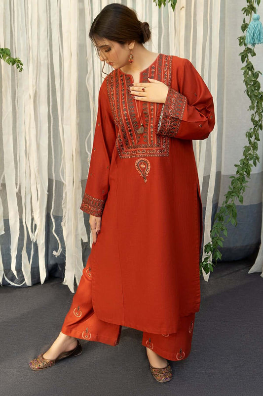 Lawn 3PC Embroidered Shirt with Digital Printed Dupatta-1192 -fashion